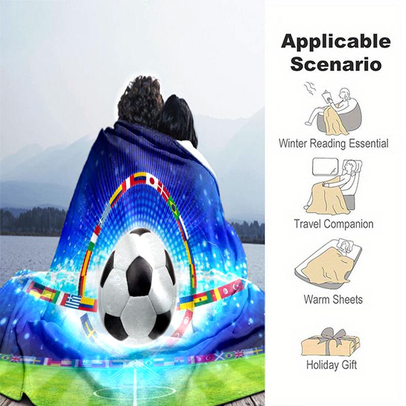 Football Blanket Perfect All Seasons Soft Comfortable Sofa Office Nap Travel Birthday Gift Christmas Present