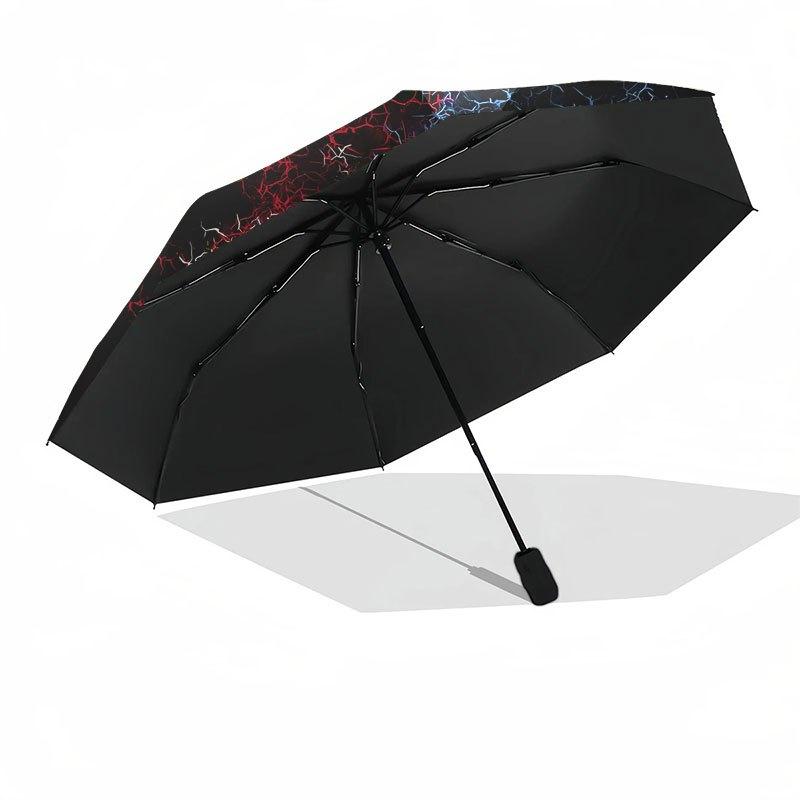 1pc Supernatural- Automatic Opening/Closing Umbrella with Convenient Three-Fold Design, 8 Iron Ribs - for Outdoor Daily Use, Travel A20