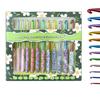 Handmade Crochet Hooks Set 12 Pcs Soft Clay Floral Handle Metal Yarn Needles for Knitting