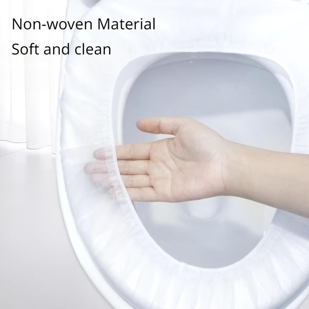 10pcs Disposable Toilet Seat Covers, Waterproof & Dust-Proof, Individually Wrapped - Hygienic & Convenient for Travel and Public Restrooms