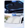Titanium Silver Windshield Visor Cover with Storage Bag Car Front Window Sunshade  Parking
