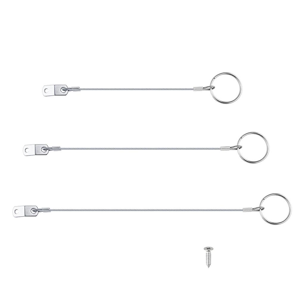 150mm/240mm/300mm Lanyard Cable Stainless Steel Safety Tether Wire Quick Release Pin Lanyard Safety Wire for Boat Marine