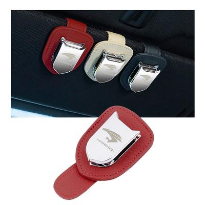Harrier Glasses Holder Leather Sunglasses Clip Car Sun Visor Sunglasses Glasses Ticket Card Clip