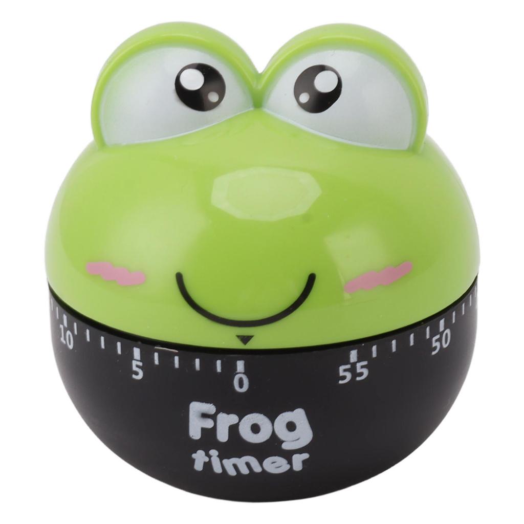 Cartoon Machinery Timer High Accuracy Adjustable 60 Minutes Mechanical Kitchen Cooking Timer for Kitchen Study Green