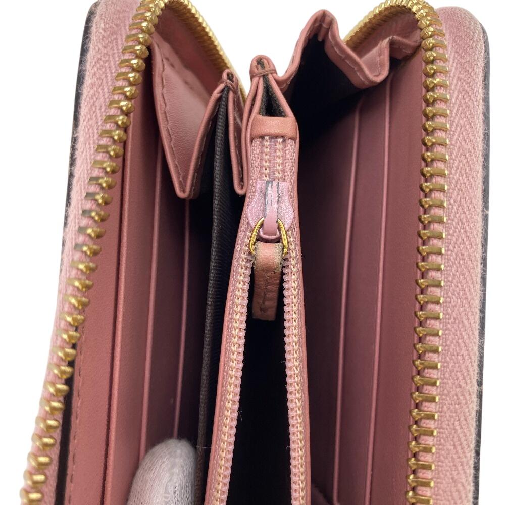 GUCCI 410102 Zip Around Guccisima leather Purse pink leather Women Used