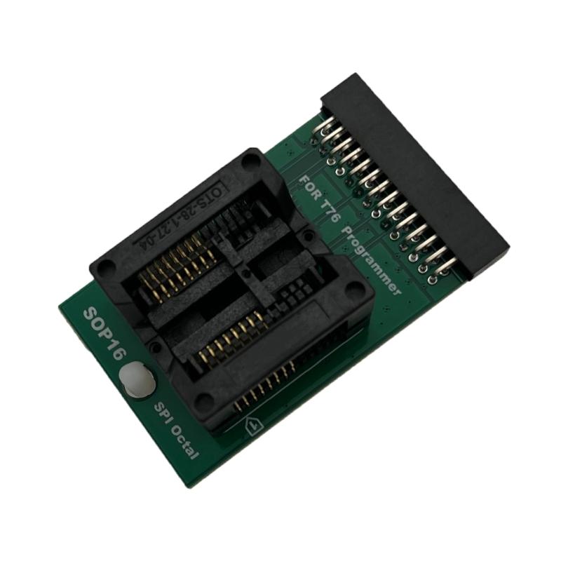 Fast Speed SOP16 Programming Adapter 300mil 1.27mm Spacing Optimized For 25 Series Chip And T76 Devices