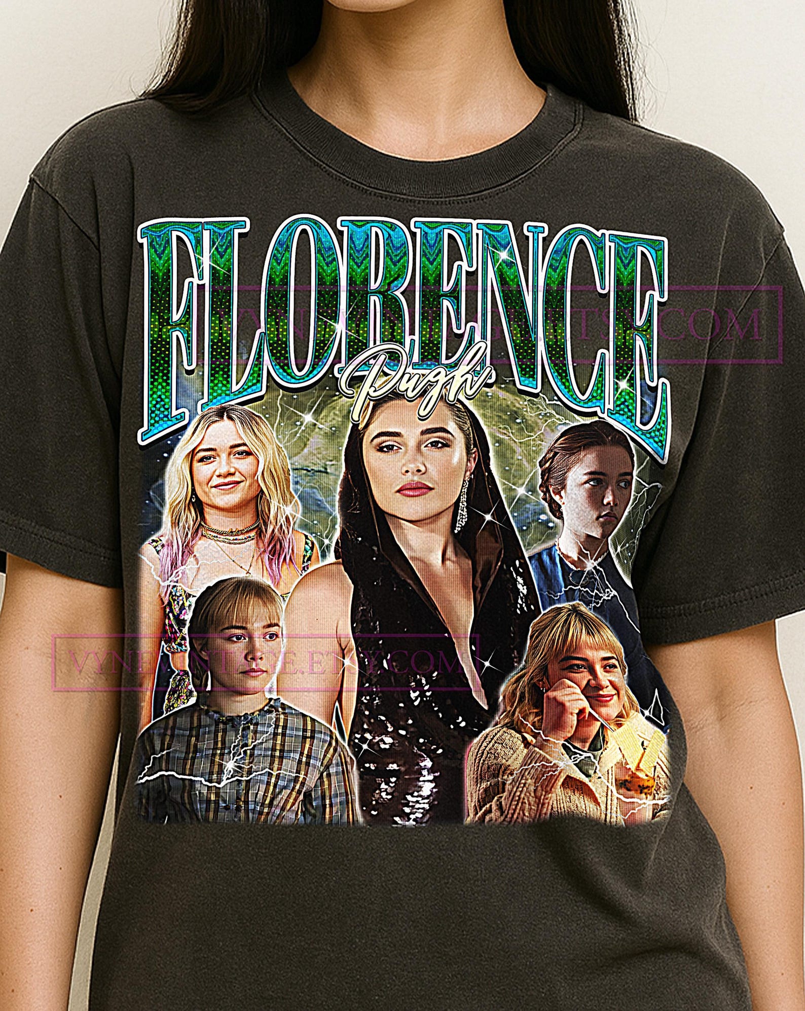 Florence Pugh Bootleg Shirt, Vintage Actress Star Celebrity Performer Tee, 90s Retro Throwback T-shirt, Florence Pugh Sweater L