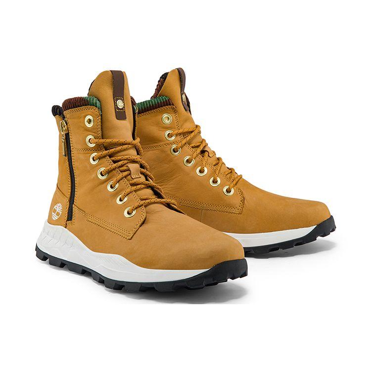 Timberland Brooklyn Series Mid-Calf Outdoor Sports Casual Comfortable Breathable Brooklyn Martin Boots Men boots Wheat A2JRZW