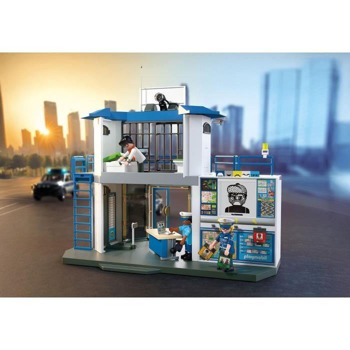 Playmobil 71874 Poste de police avec salle de recherches, Les policiers, City Action, 129 pièces, dès 4 ans