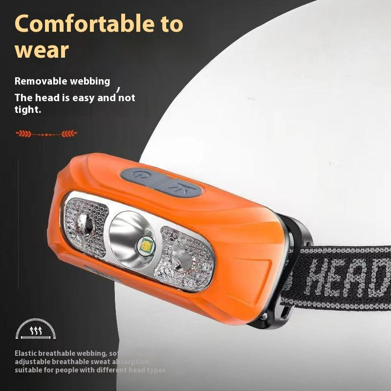 Charging super bright head-mounted lighting super long battery life induction outdoor night fishing flashlight