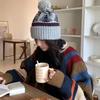 Autumn and winter new Christmas warm knitted hat new red festive versatile bag head ear protection hat wool hat