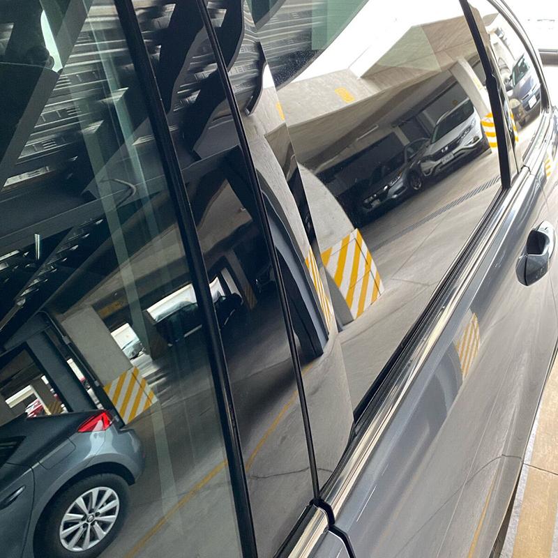 8Pcs Car Polished Black Window Pillar Door Post Trims Cover BC Column Panel Stickers For Toyota Camry 2018 2019 2020 2021-2024