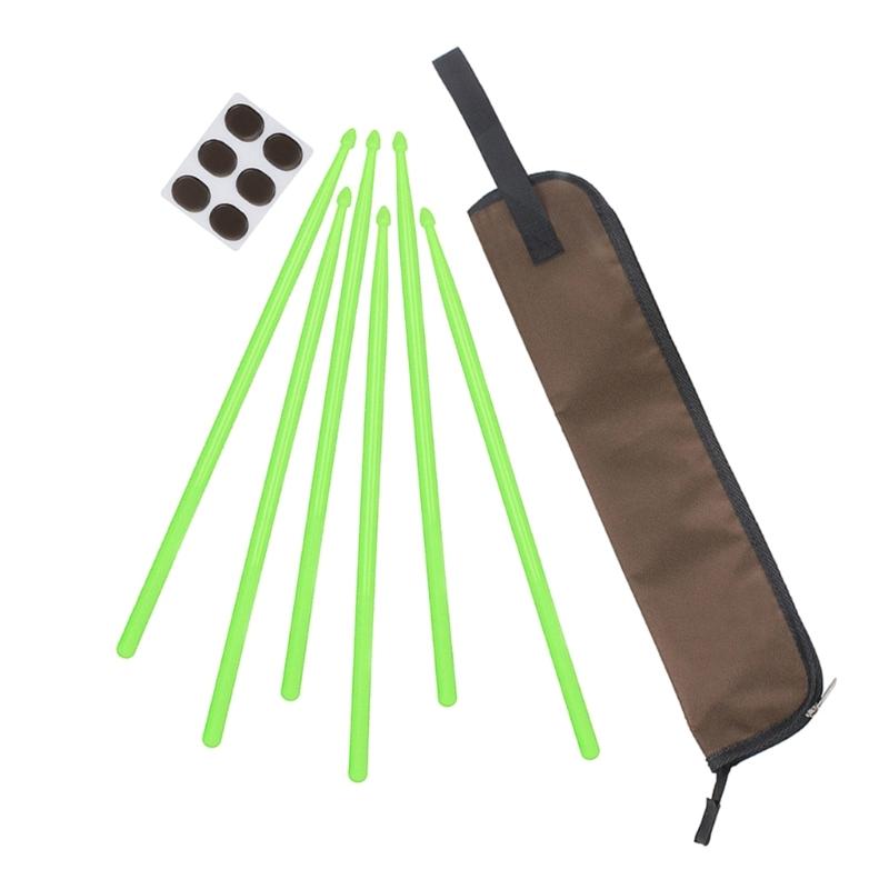 3 Pair Nonslip Drumstick Set Lightweight 5A Maple/Nylon Drumsticks Percussion Accessories for Beginner, Student, Adult