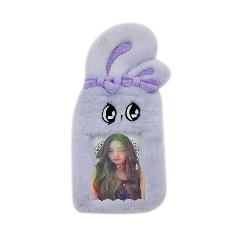 Credit ID Bus Card Case Plush Card Holder Key Ring Photo Album Card Cover Fashion ID Badge Holder