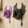 Gothic Fantasy Dragon Wreath Ornament Dark Style Dark Flying Dragon Sculpture  Bedroom