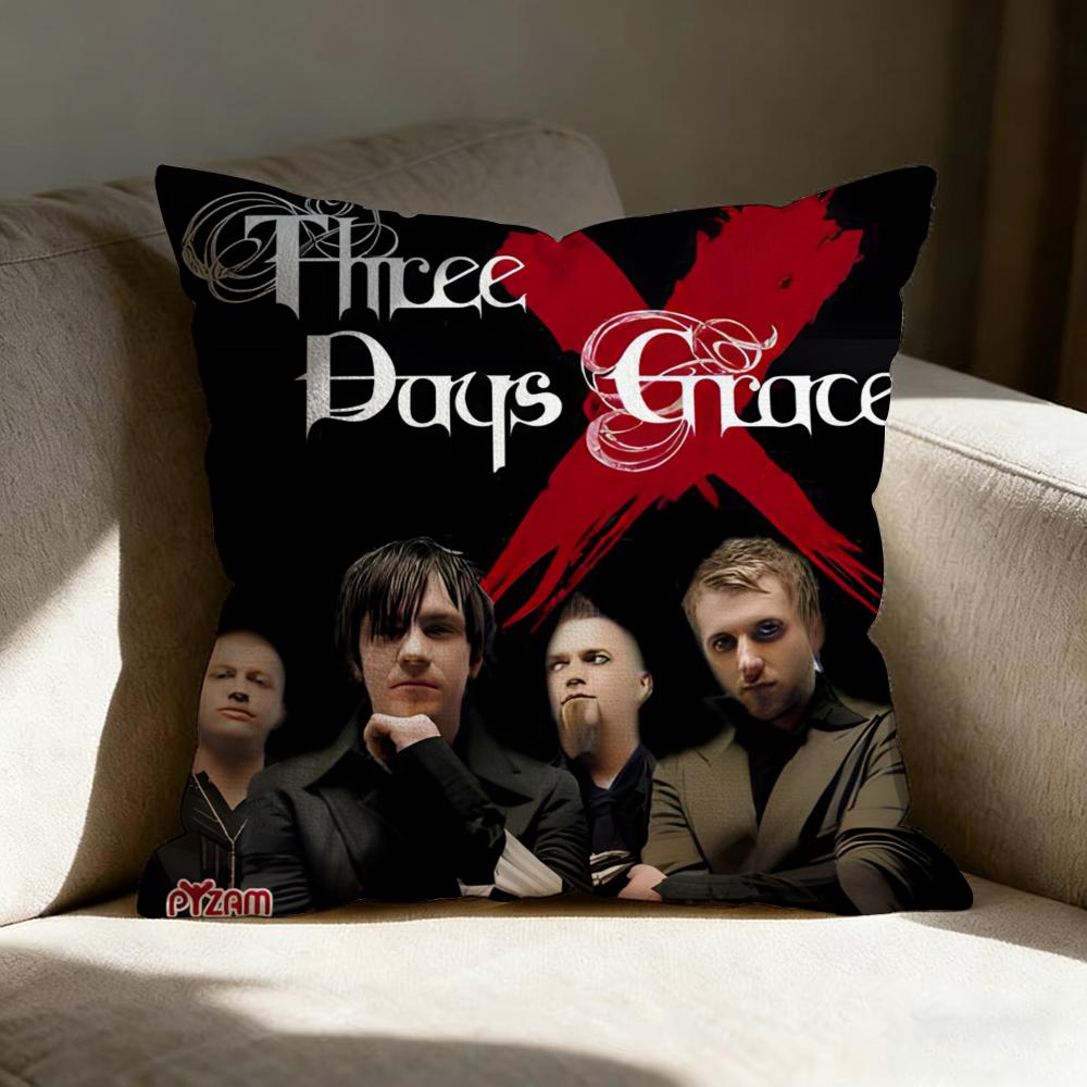 Three DDays Grace SINGER Pillow Case Linen Pillow Covers Cover For Couch Living Room Bench Patio Floor Linen Home Decor