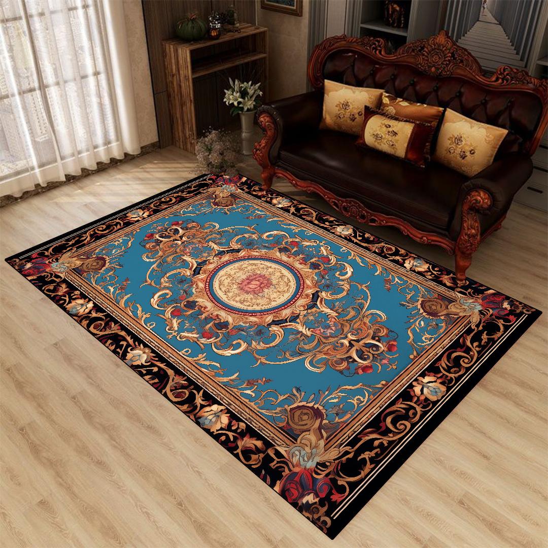 

Persian Classical Washable Carpet 160x230 Soft Flannel Rug for Living Room Office Home Decor Easy Clean 60*90cm
