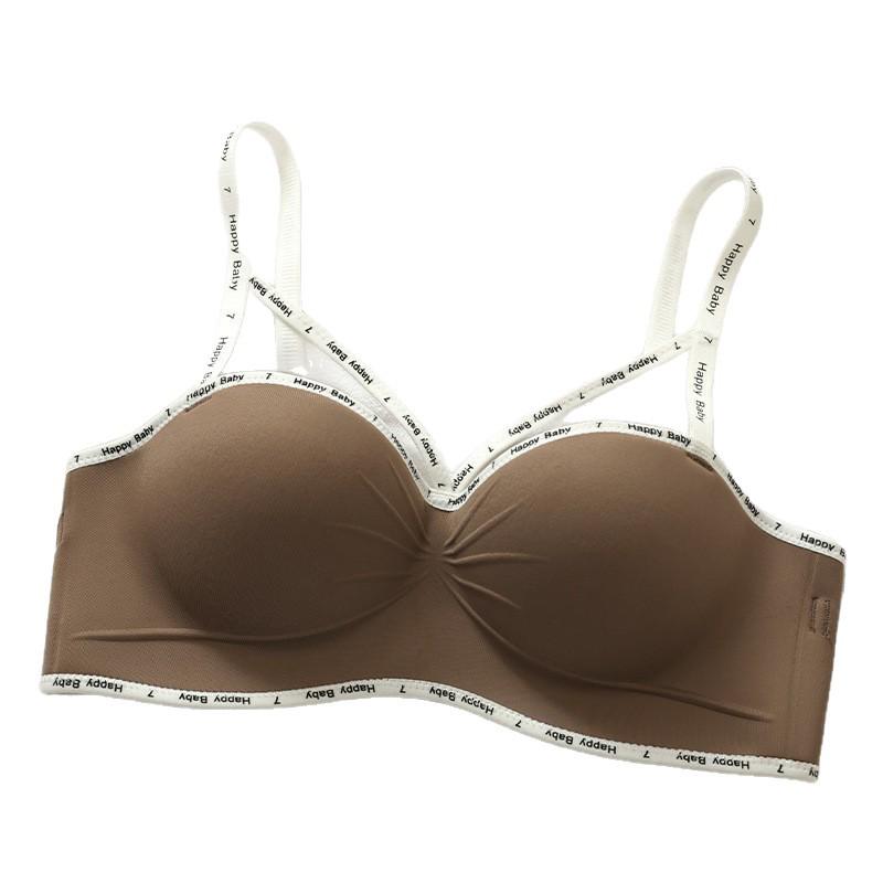 High-Quality Seamless Push-Up Half-Cup Bra for Small Chest - Sexy, Wire-Free, Fashionable Design