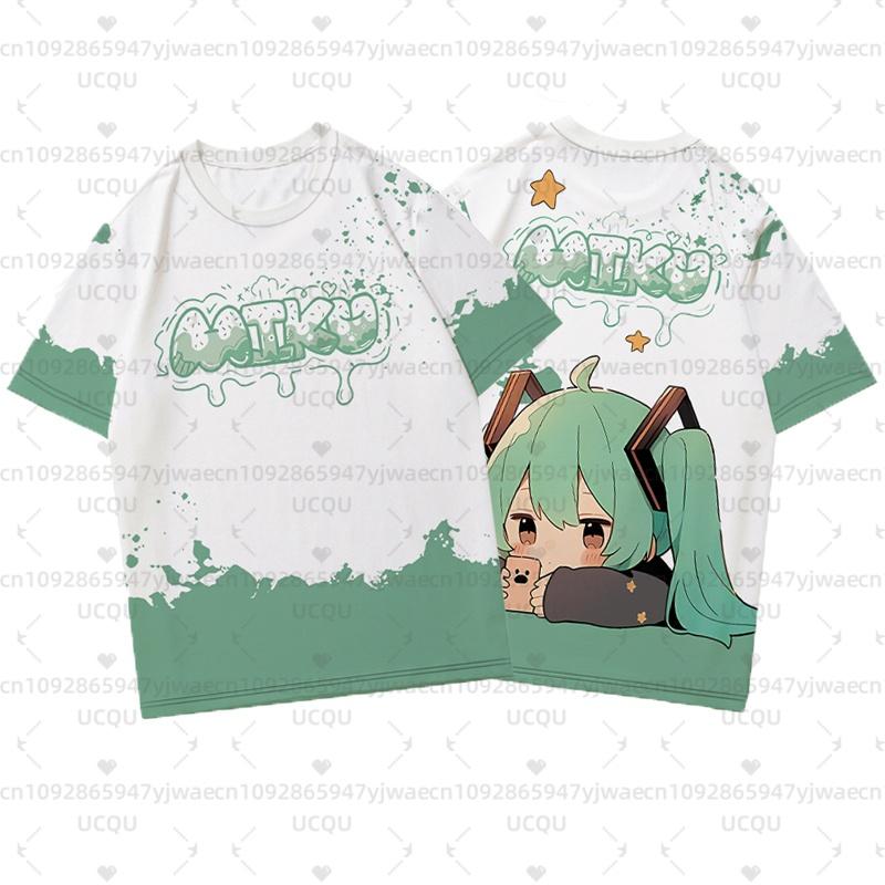 3D Printed Women's Short Sleeve T-shirt Summer Fashionable Casual Cute Hatsune Miku Hot Anime Fans T-shirt