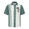 Hawaii-Hemd für Herren, Herren-Bowling-Hemden im Vintage-Stil, kurzärmelig, Sommer-Strandhemd
