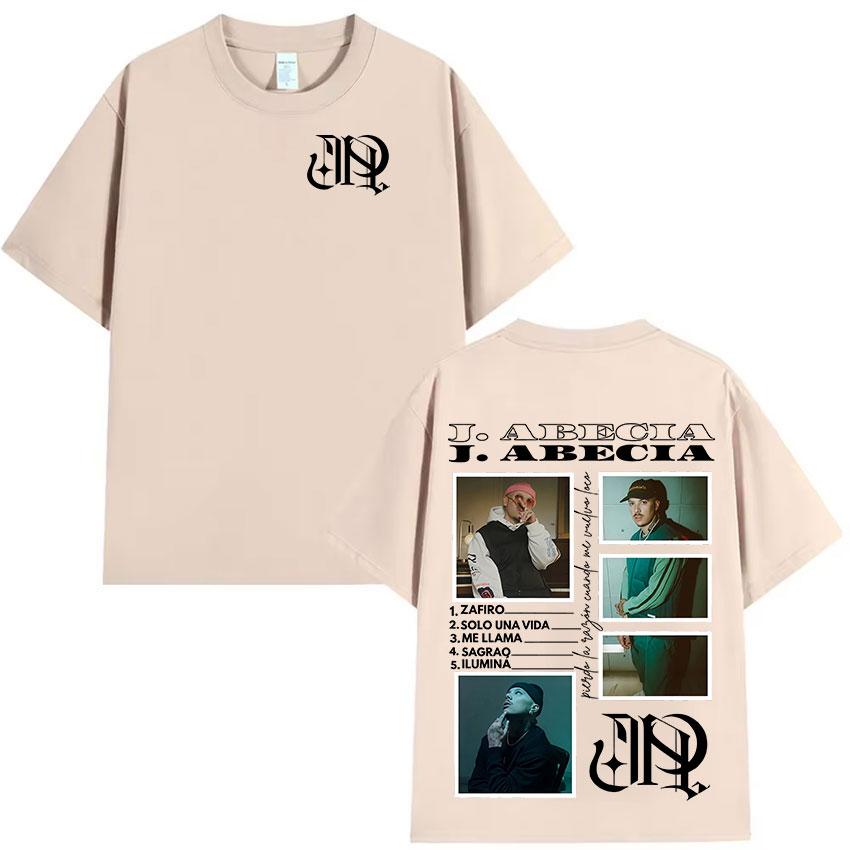 Rapper J Abecia Tour 2025 Album Merch T Shirt Unisexs Clothing Fashion Oversized T-shirt Vintage Style Short Sleeve Tees Streetwear