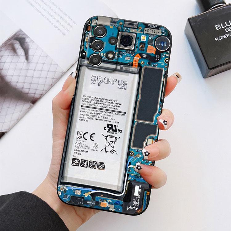 Cassette Music Tapes Circuit Board Camera Case For Samsung Galaxy S24 FE S25 Ultra A05 A06 A12 A13 A16 A26 A35 A36 A56 A55 Cover