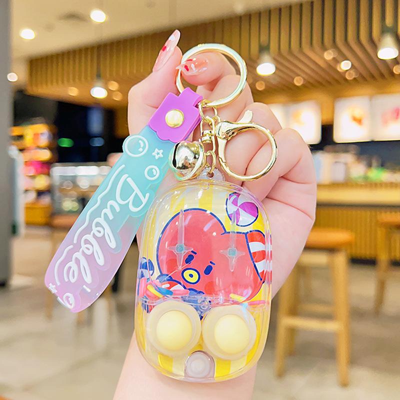 Water Ring Toss Game Machine Toys, Creative Stress-relieving Keychain Accessories, Cute Small Gifts, Car Key Chains
