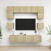 VidaXL TV Stand Set, 8 Pcs Sonoma Oak Chipboard