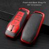Key Fob Cover - Soft TPU Smart Remote Car Key Case - Compatible with Ford F150, Explorer, Fusion, Mustang, Edge, Lincoln MKZ, MKC, MKX (Red)