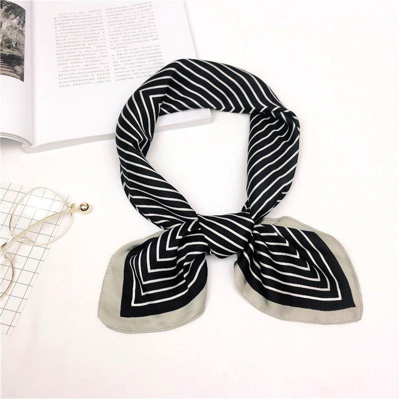 Fashion Decoration Scarf Hairband Tie Hair 70 Small Square Scarf Silk Scarf Women'S Spring And Autumn Versatile Small Scarf Professional Scarf