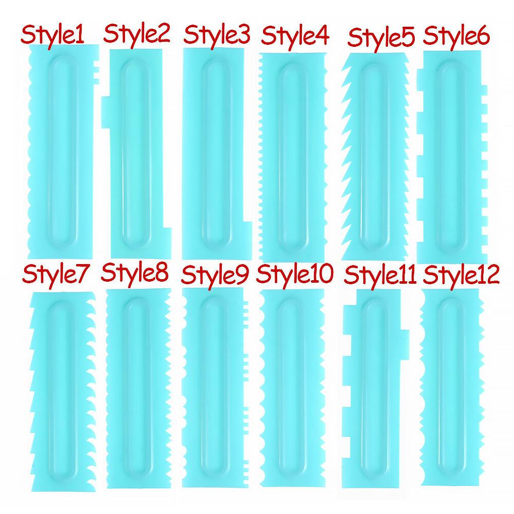 Cake Edge Smoother Comb Cake Decorating Edge Cream Scraper PP Plastic Spatula Baking Tool