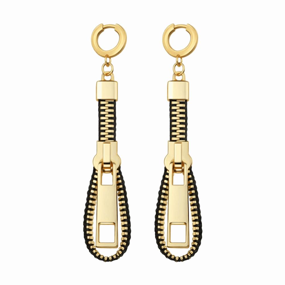 Choker Pull-able Zipper Sweater Chain Titanium Steel Clavicle Necklace Zipper Necklace Couple