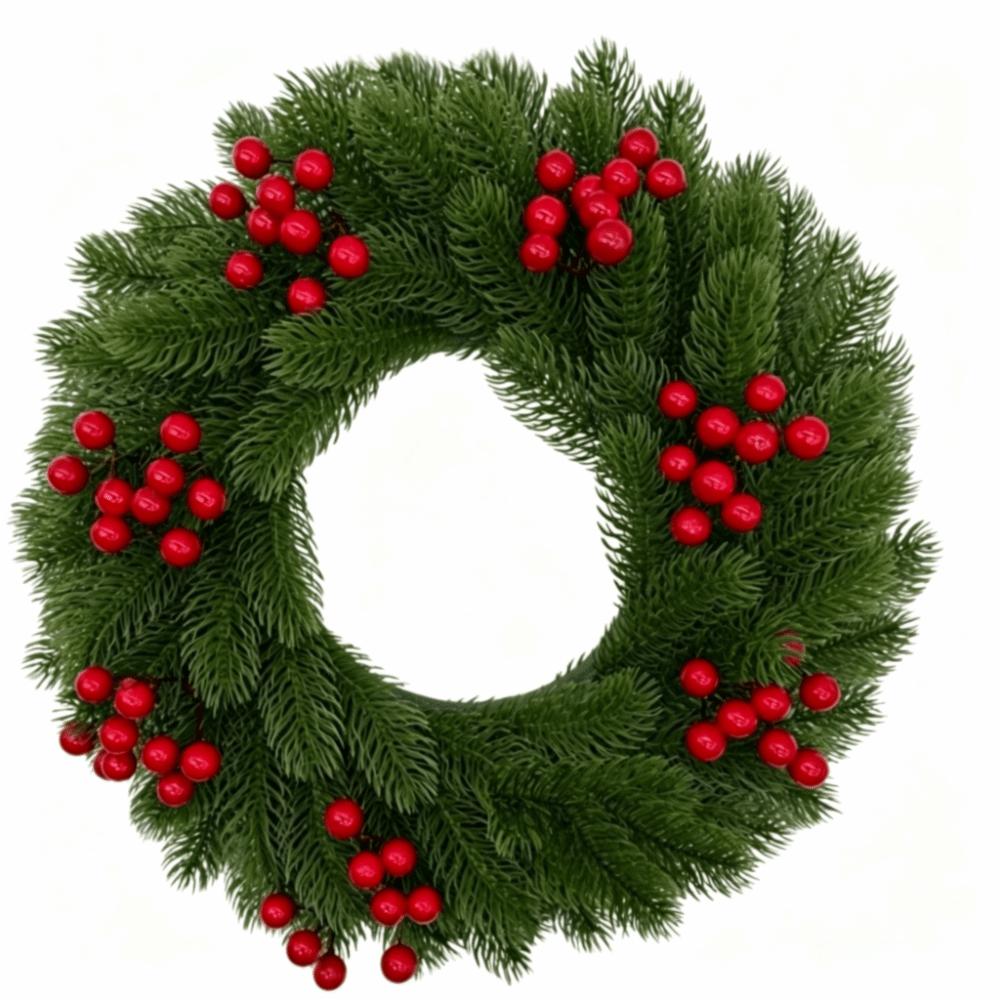 Green Leaves Christmas Wreath Ordinary Leaf Door Hanging Christmas Wreath Home Decoration
