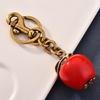 Dazzling Apples Keychain Car Accessory Sophisticated Handbag Embellishment Alloy Texture Present for Fashion Enthusiasts
