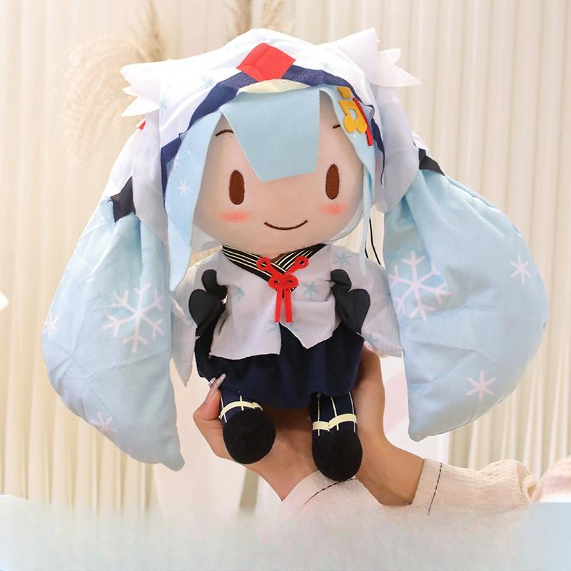 32-35cm Kawaii Japanischer Anime Plüschtier Stofftier Hatsune Miku Plüschpuppe Weiches Kissen Zukunfts-Puppe Niedliches Geburtstags-Weihnachtsgeschenk Für Kinder