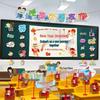 Back-to-School Classroom Decoration: Blackboard Pull-Flag Hanging Strip for Kindergarten & Elementary Atmosphere