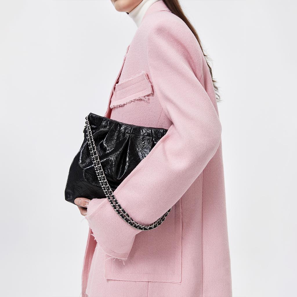 New CHARLES&KEITH PU Underarm Hobo Bag, Tote Bag, Shopping Bag, Shoulder Bag Women's Black/White/Chocolate/Composite Color CK2-20671559