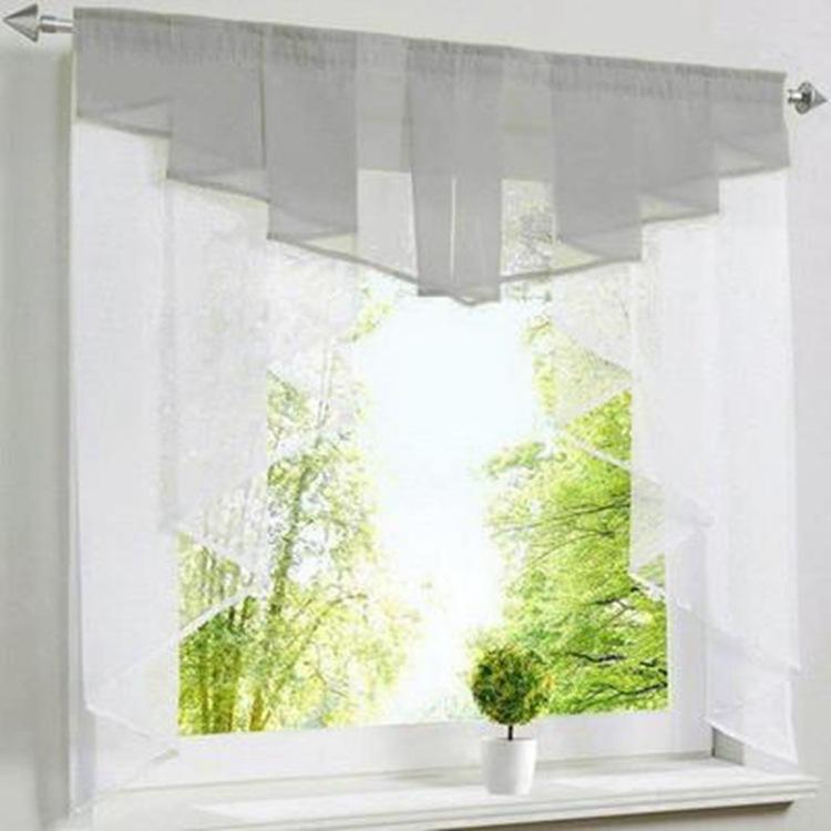 European Simple Curtains, Pole-Type Folding Envelope-Type Multi-Color Embroidered Window Screens, Simple High-Density Yarn