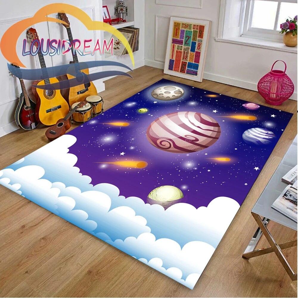 3D Pattern space universe  vector and many planets in galaxy-Popular Cushion In Europe  America Fashionable Carpet