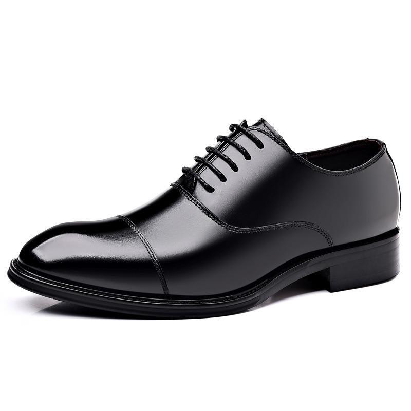 Herren Cap Toe Oxford Schuhe aus Rindsleder - Formelle Leder Business- & Hochzeitschuhe, Britischer Stil, Ganzjahres