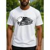 European sizes 60th Rugby Games Men'S Print Short-Sleeved Shirts | Casual, All-Season, Crew Neck, Medium Stretch Fabric