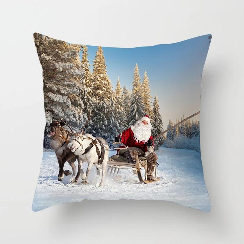 Winter Christmas Pillowcases Christmas Tree Pillowcases Sofa Home Decoration