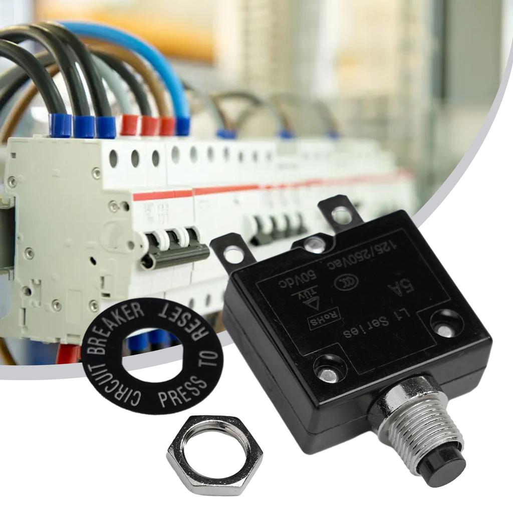 Термовимикачі 12-50В DC 125-250В Вольт AC Захист від перевантаження Кнопковий Термовідсікач Перемикач Клеми Аксесуари