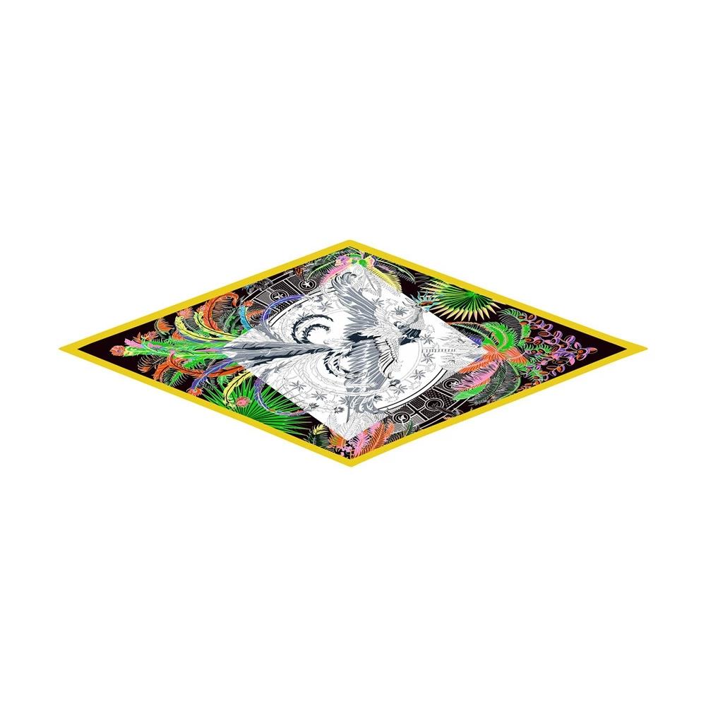 Brand Design Diamond Scarf Animal Printing Silk Scarf Woman Luxury Bandana Headband Hijab Foulard Neckerchief Shawl