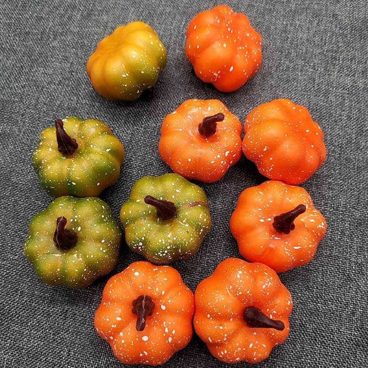12pcs Artificial Pumpkin Realistic Artificial Vegetable Simulation Pumpkin Photography Props for Display Kitchen Party