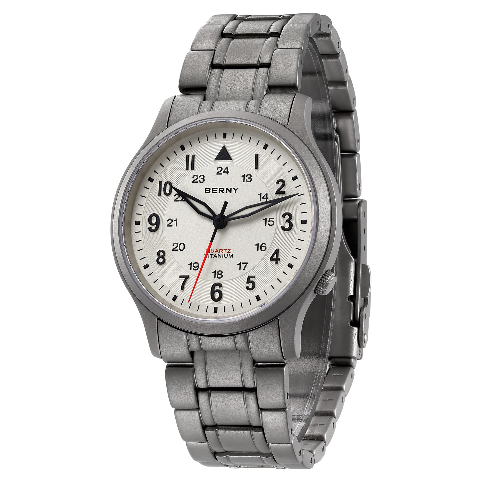

BERNY Титановые часы с японским кварцевым механизмом VH31 с плавной секундной стрелкой, водонепроницаемость 5 АТМ и супер аналоговые кварцевые часы для мужчин и женщин, мужской механизм, устойчивость,