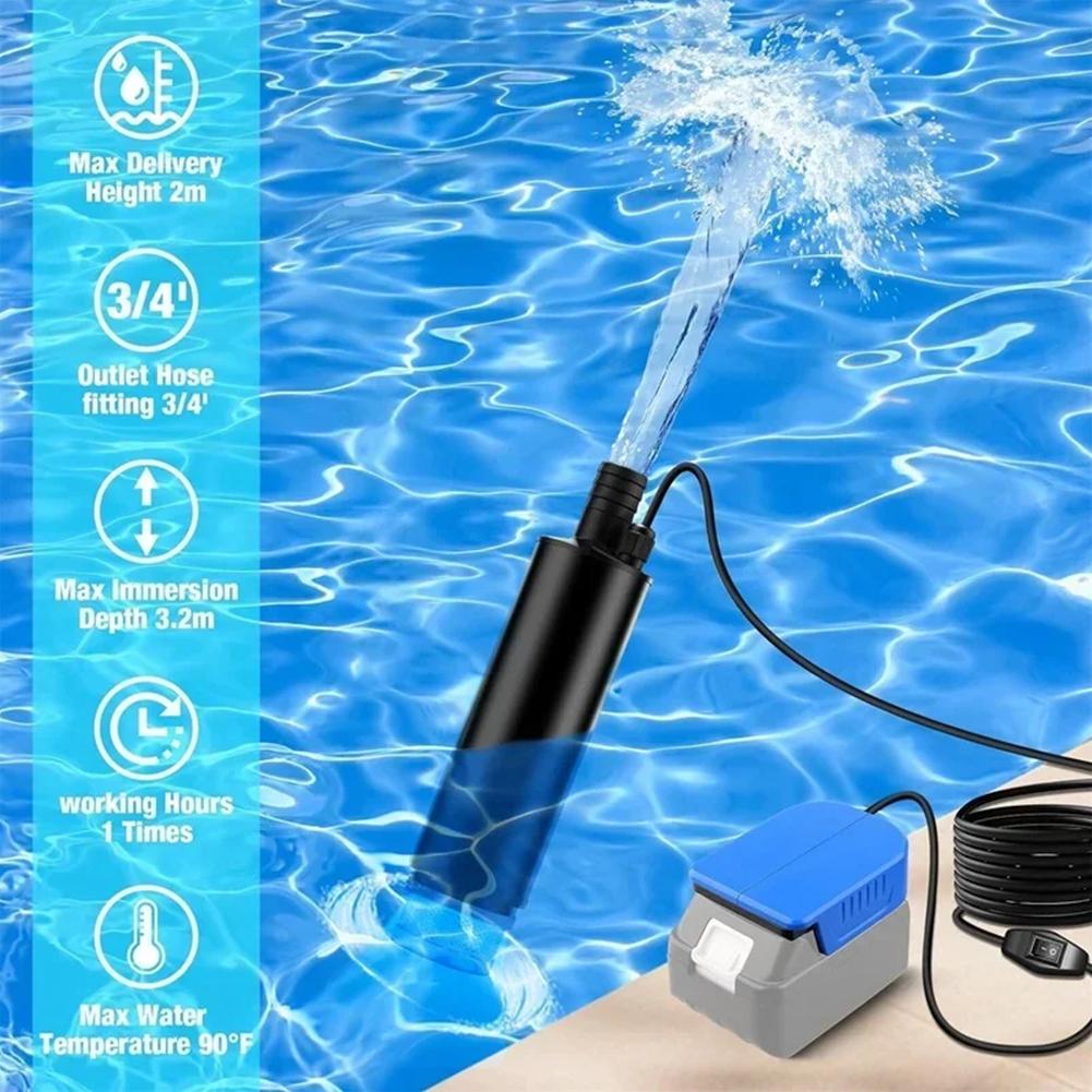 Electric Wireless Submersible Pump For Makita 18V 20V Battery For Garden, Water Tank, Swimming Pool, Pond