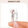 1/64 Scale Hat Girl Figure Tiny People Tabletop Decoration Diorama Accessory Display Mini Rein