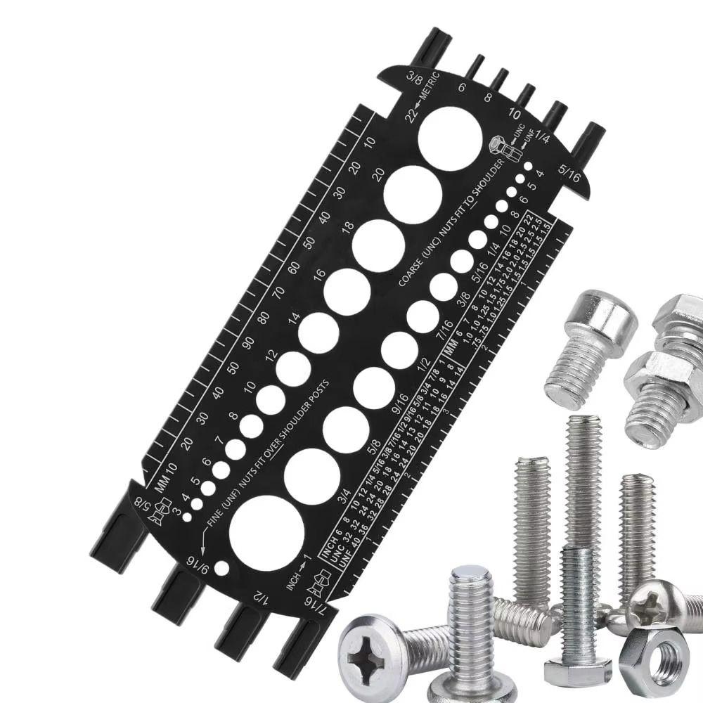 Imperial Standard Screw Size Measuring Ruler Metric Size Bolt Gauges Measuring Tool  Industrial Use