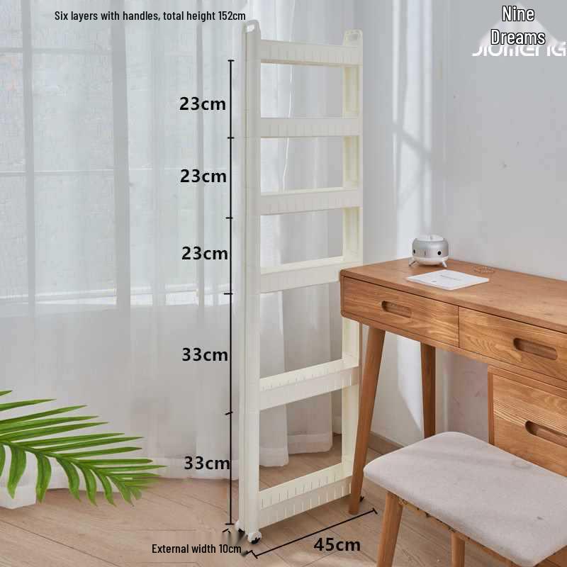Ultra-Slim Gap Storage Rack for Kitchen, Bathroom, Fridge, Wall Corner, Bedside, and Living Room.